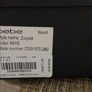 Bebe heel size 8